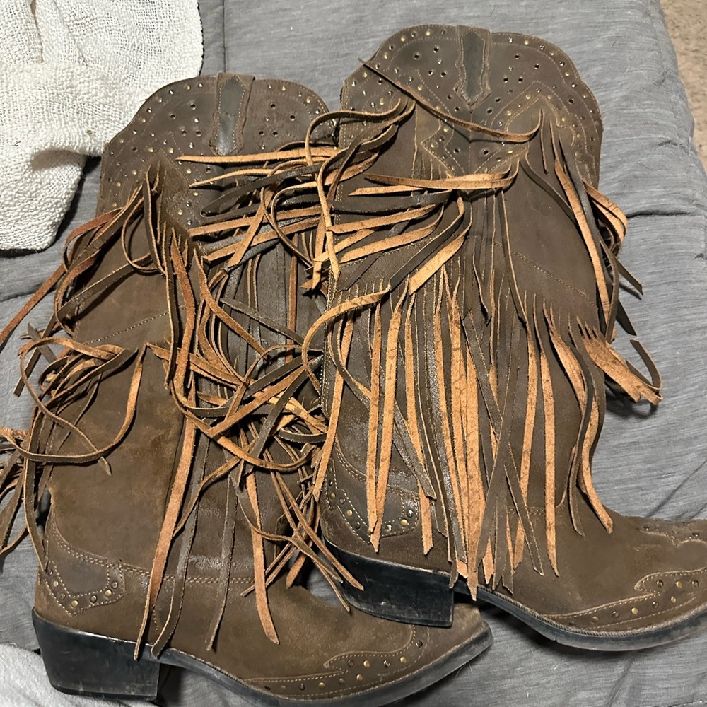 Laredo Fringe Cowgirl Boots